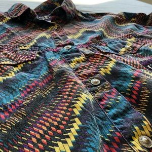 FUN MENS BUTTON UP DENIM SHIRT
